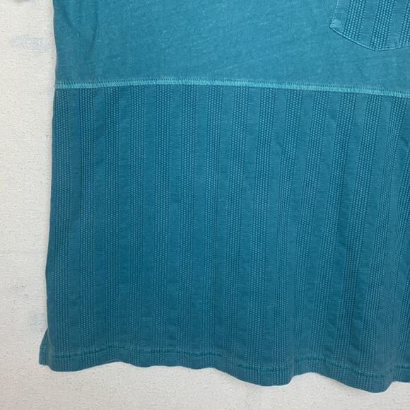 Soft Surroundings womens small blue casual texture short sleeve shirt basic - Picture 5 of 10